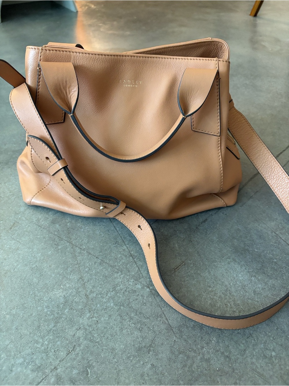 RADLEY LONDON Tan Leather Satchel with Top Handle